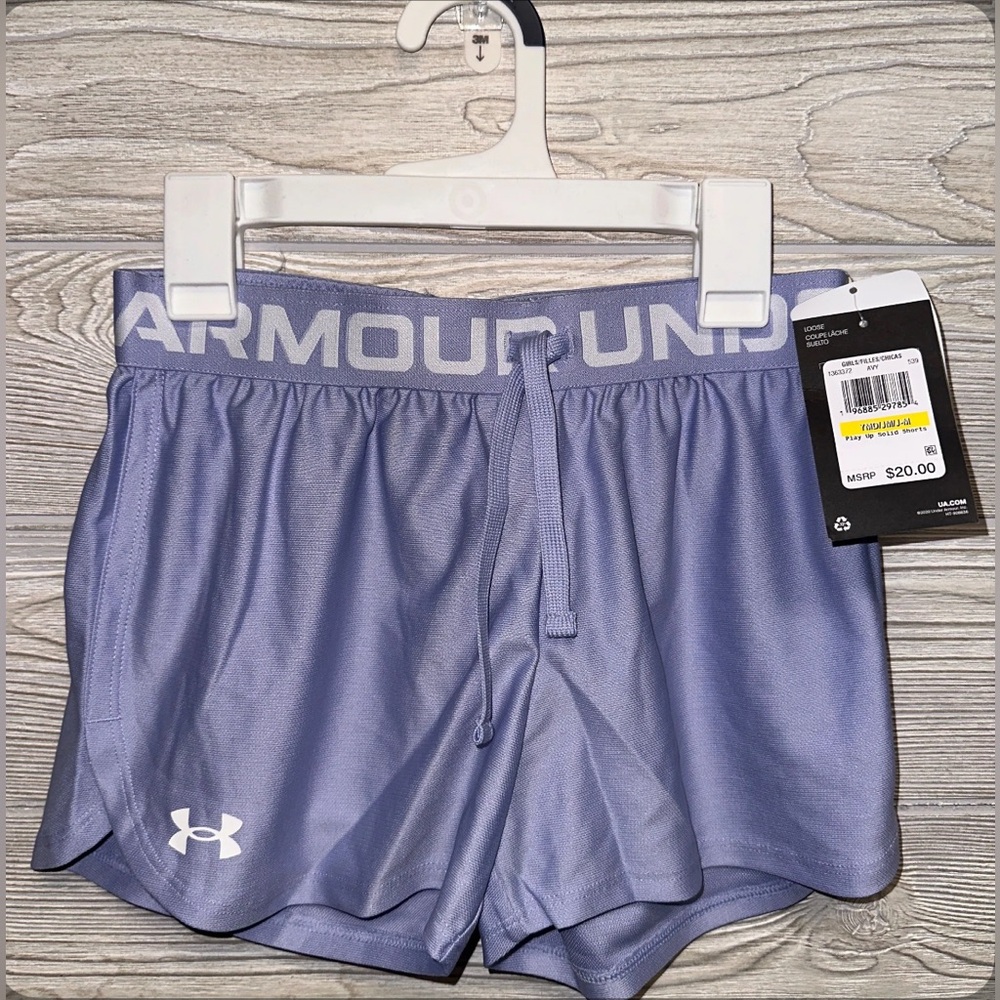 Under Armour Girls Lavender Athletic Shorts
